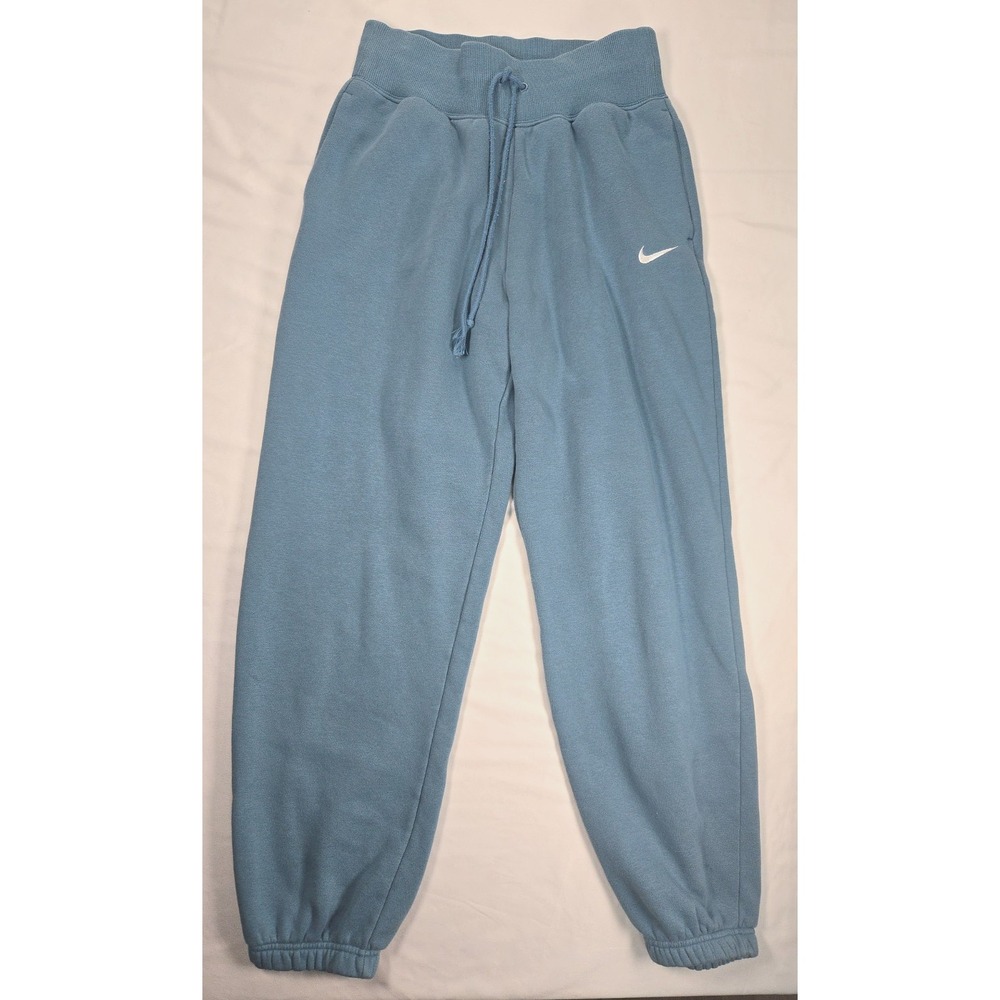 Nike Sportswear Phoenix Fleece Blue High-Waisted Oversized Sweatpants Sz S